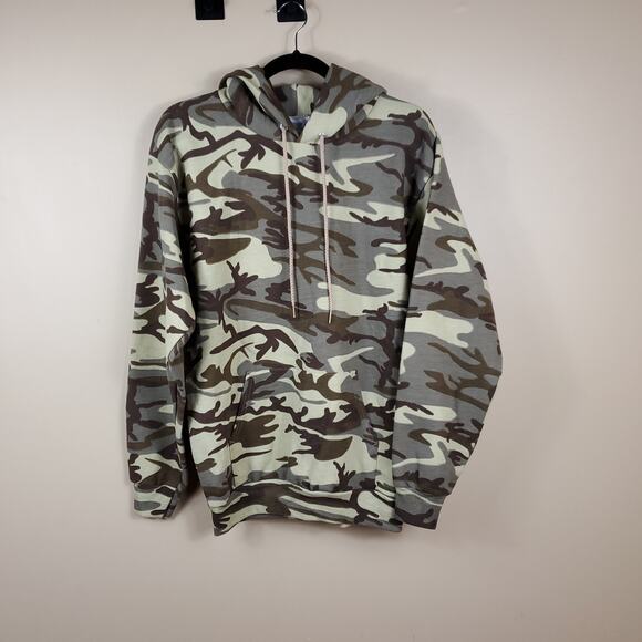 Army Surplus Classic Camo Print Core Fleece Pullover Hooded Size S - Picture 1 of 10